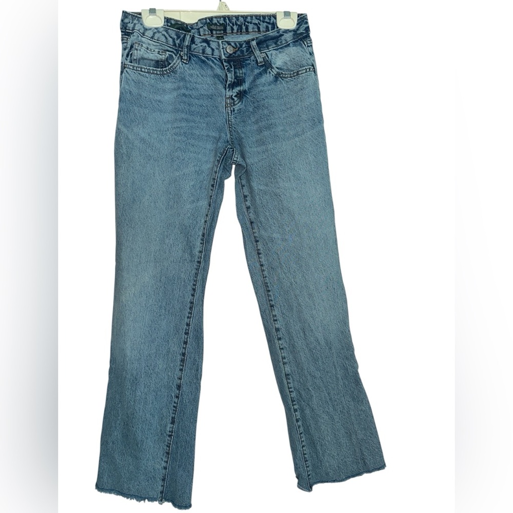 Wild Fable Juniors Blue Denim Low Rise Bootcut Flare Wide Leg Jeans Size 6